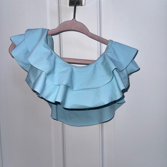 Pat Pat Other - NWOT PatPat 2T Girls Light Blue Ruffled Bikini Top Swimsuit